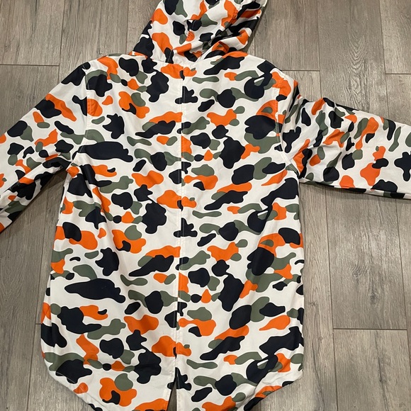 Orange / Black Patterned light outdoor/ Rain Camo Jacket with mesh Liner - US L - Picture 3 of 3